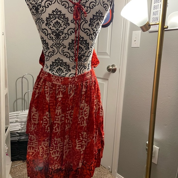 Orange Pattern Free People Dress - Picture 3 of 4